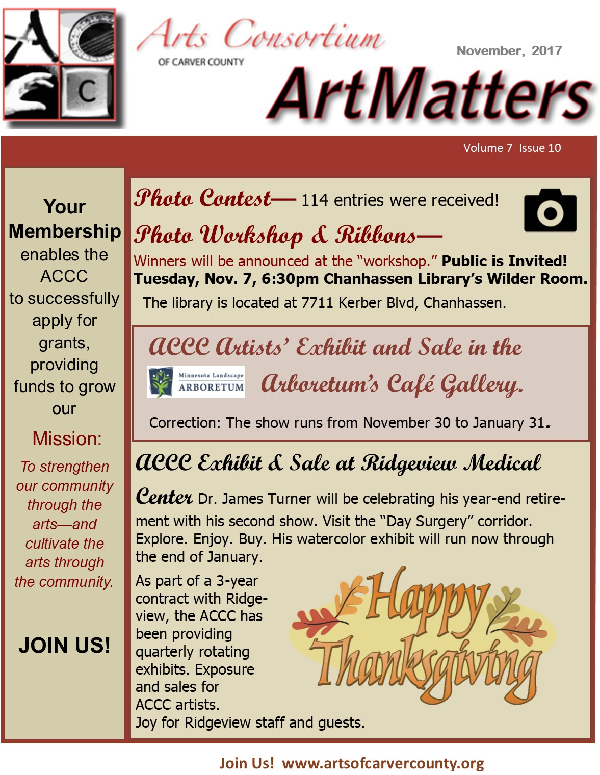 ArtMatters ACCC Newsletter
