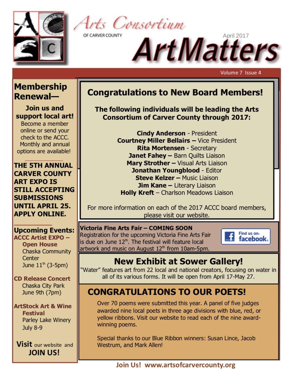 ACCC ArtMatters Newsletter April 2017