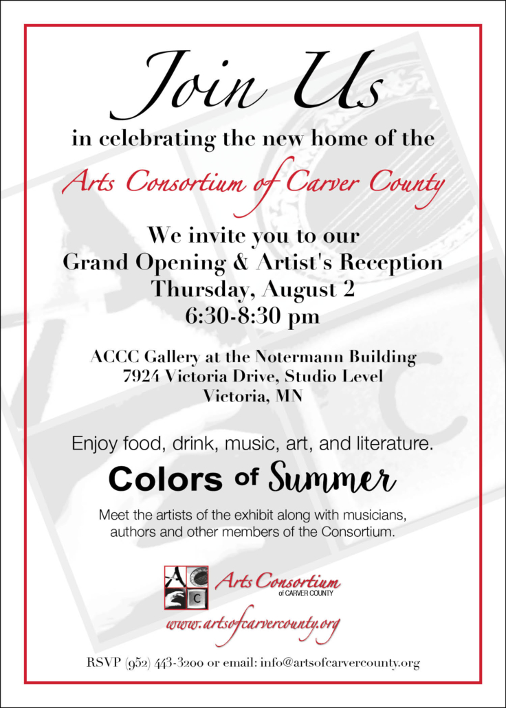 Grand Opening and Artists' Reception Celebration • Arts Consortium of ...