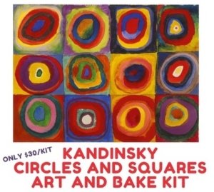 Kandinsky Circles and Squares Art and Bake Kit